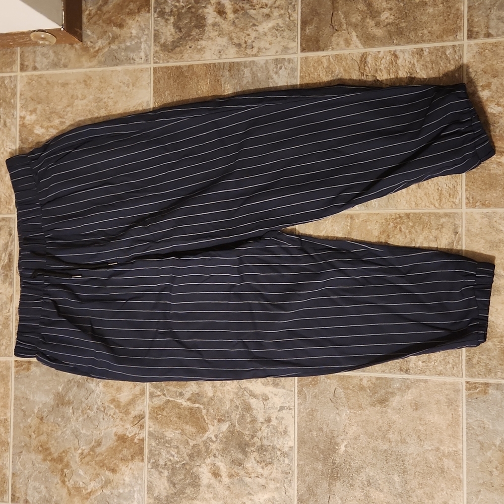 Black striped joggers